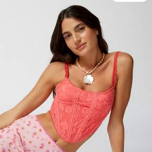 NWT Out From Under Divine Lace Off the Shoulder Corset Top